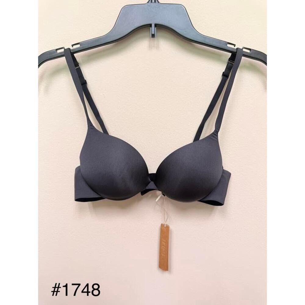 SKIMS ULTIMATE Plunge Push-Up Bra - Onyx Size 32B NWT #1748